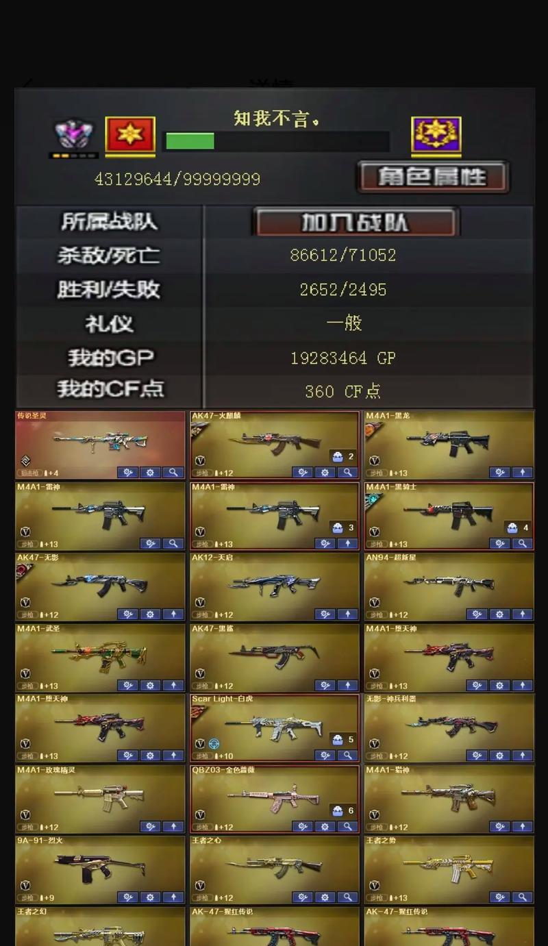 CF高段位武器价格是多少？